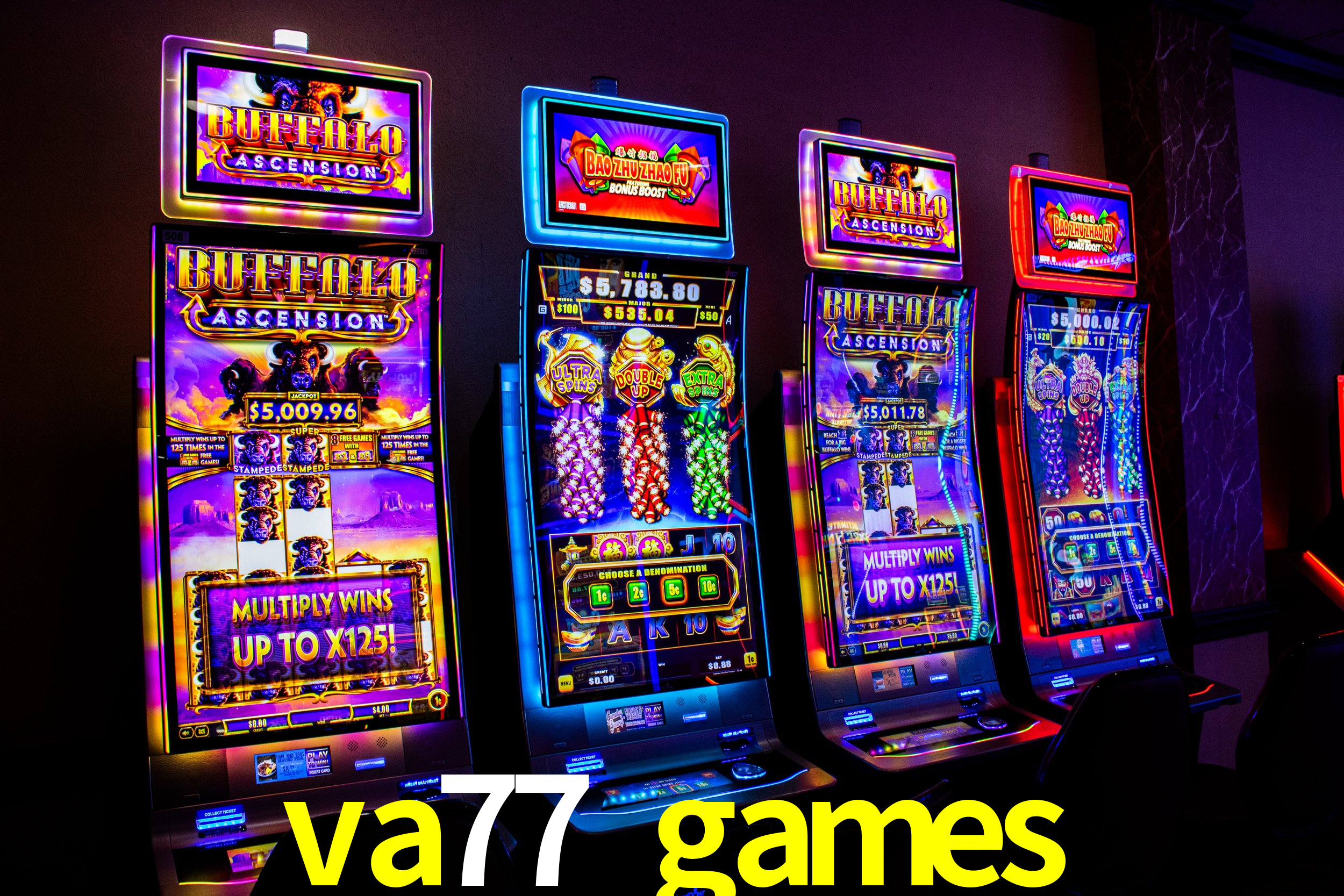 Imagem promocional da va77 games mostrando a plataforma e suas vantagens